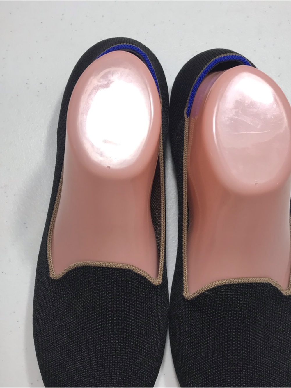Rothy's Black Knit Slip-On Loafers with Tan Trim Size 9.5 SB- - Picture 2 of 10